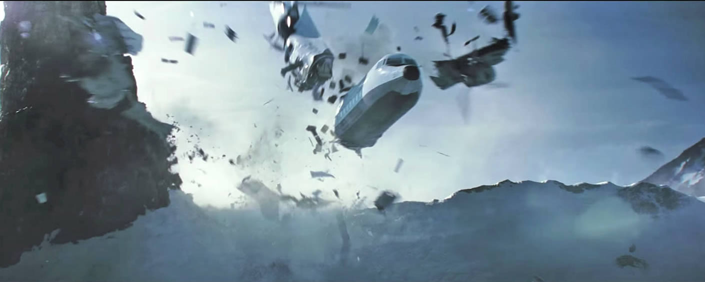 VFX momento impatto aereo, Società della Neve VFX